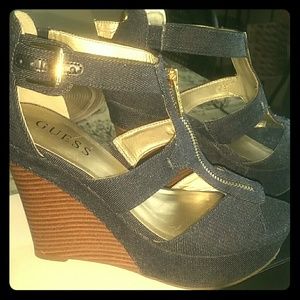 Guess Blue Platforms
